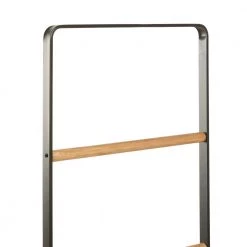61 in. Black Industrial Metal Ladder by Litton Lane -Outlet Litton Lane Store black litton lane bookcases bookshelves 63622 fa 1000