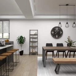 72 in. Black Wood Industrial 5 Shelf Shelving Unit by Litton Lane -Outlet Litton Lane Store black litton lane bookcases bookshelves 65589 1f 1000