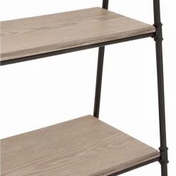 72 in. Black Wood Industrial 5 Shelf Shelving Unit by Litton Lane -Outlet Litton Lane Store black litton lane bookcases bookshelves 65589 40 1000