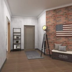 72 in. Black Wood Industrial 5 Shelf Shelving Unit by Litton Lane -Outlet Litton Lane Store black litton lane bookcases bookshelves 65589 44 1000