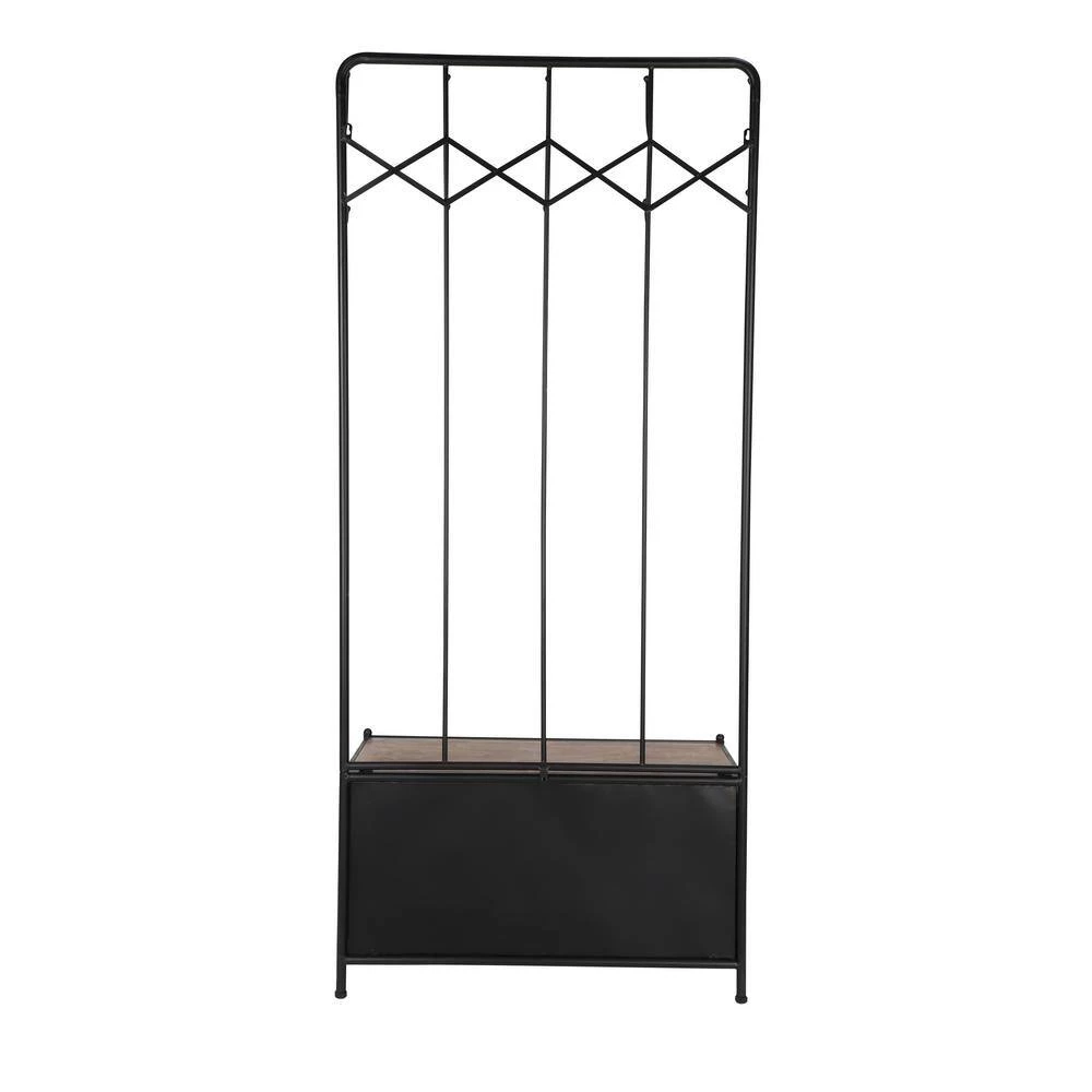 Black Metal Industrial Coat Rack by Litton Lane 6 Black Metal Industrial Coat Rack by Litton Lane - Image 4