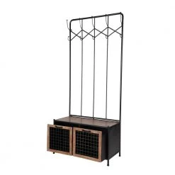 Black Metal Industrial Coat Rack by Litton Lane 18 Black Metal Industrial Coat Rack by Litton Lane -Outlet Litton Lane Store black litton lane coat racks 42977 77 1000