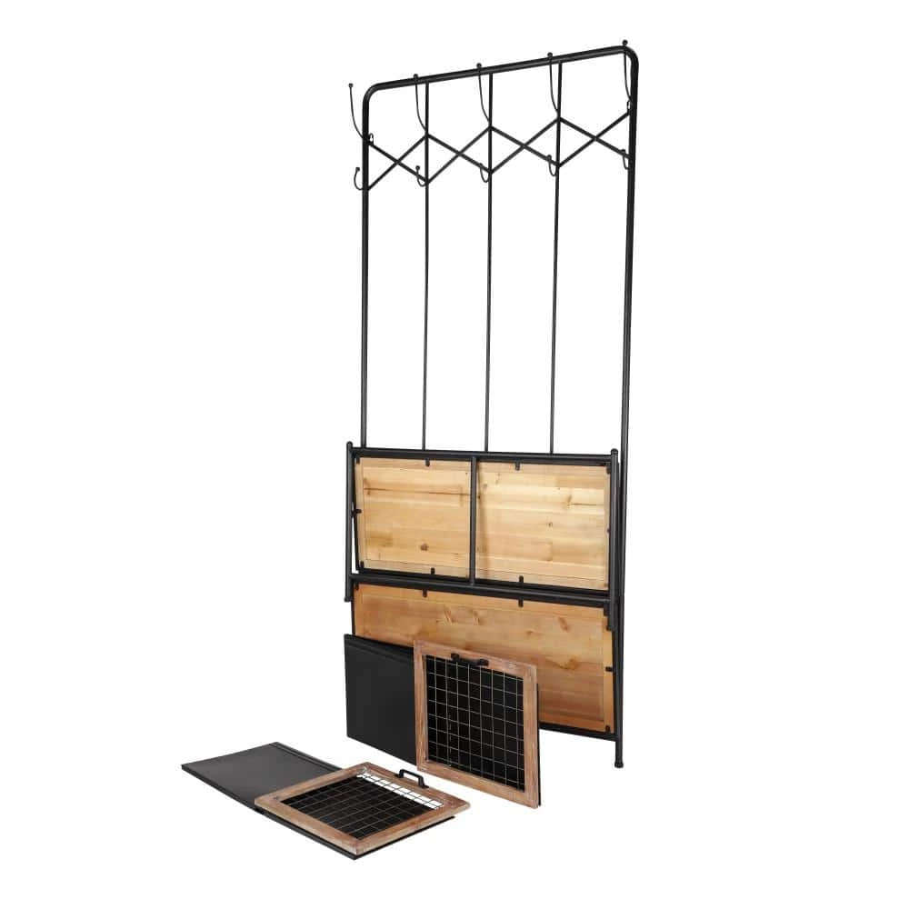 Black Metal Industrial Coat Rack by Litton Lane 8 Black Metal Industrial Coat Rack by Litton Lane - Image 6