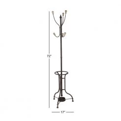 Black Metal Industrial Coat Rack by Litton Lane -Outlet Litton Lane Store black litton lane coat racks 43608 76 1000