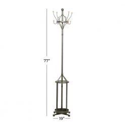 Black Industrial Metal Coat Rack by Litton Lane -Outlet Litton Lane Store black litton lane coat racks 63623 c3 1000