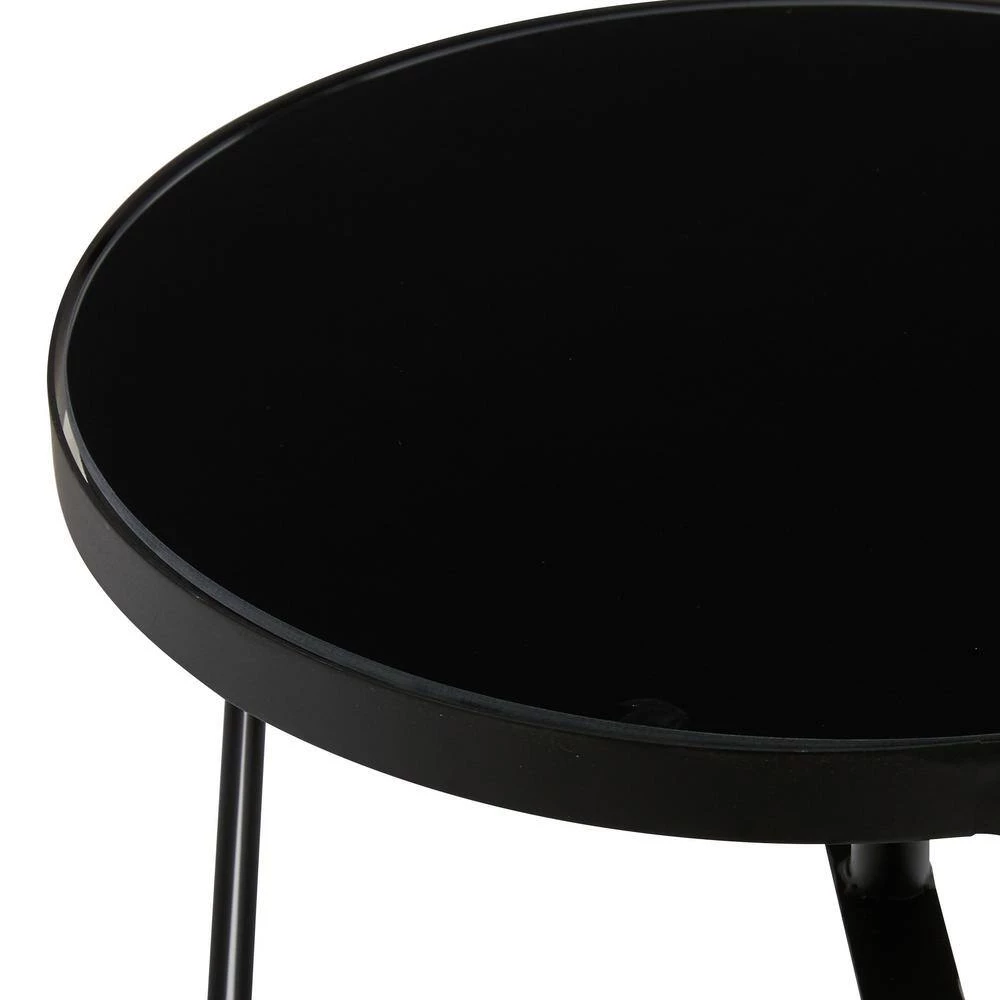 Black Metal Modern Accent Table (Set of 2) by Litton Lane 6 Black Metal Modern Accent Table (Set of 2) by Litton Lane - Image 4