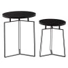 Black Metal Modern Accent Table (Set of 2) by Litton Lane -Outlet Litton Lane Store black litton lane coffee tables 16425 64 1000