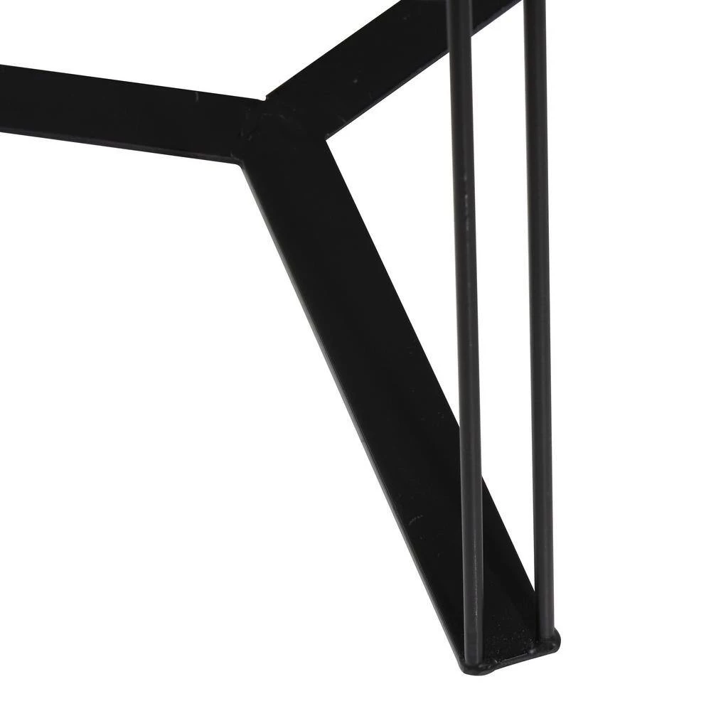 Black Metal Modern Accent Table (Set of 2) by Litton Lane 7 Black Metal Modern Accent Table (Set of 2) by Litton Lane - Image 5