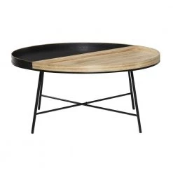 38 in. Black Round Metal Contemporary Coffee Table by Litton Lane -Outlet Litton Lane Store black litton lane coffee tables 92167 40 1000