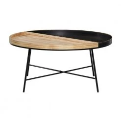 38 in. Black Round Metal Contemporary Coffee Table by Litton Lane -Outlet Litton Lane Store black litton lane coffee tables 92167 66 1000
