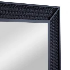 31 In. Black Wood Contemporary Vanity with Mirror (Set of 2) by Litton Lane -Outlet Litton Lane Store black litton lane console tables 040230 4f 1000