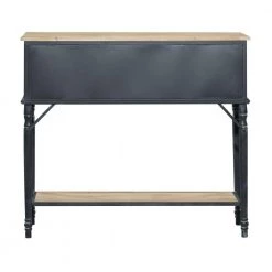 47 in. Black Rectangle Wood Farmhouse Console Table by Litton Lane 13 47 in. Black Rectangle Wood Farmhouse Console Table by Litton Lane -Outlet Litton Lane Store black litton lane console tables 041191 66 1000