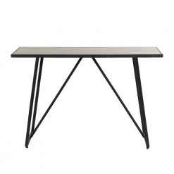 33 in. Black Metal Rustic Console Table by Litton Lane
