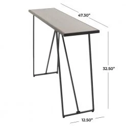 33 in. Black Metal Rustic Console Table by Litton Lane -Outlet Litton Lane Store black litton lane console tables 042399 76 1000