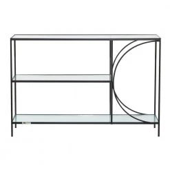 48 in. Black Rectangle Metal Industrial Console Table by Litton Lane 13 48 in. Black Rectangle Metal Industrial Console Table by Litton Lane -Outlet Litton Lane Store black litton lane console tables 43301 66 1000