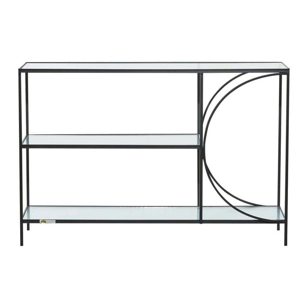 48 in. Black Rectangle Metal Industrial Console Table by Litton Lane 5 48 in. Black Rectangle Metal Industrial Console Table by Litton Lane - Image 3