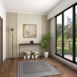 52 in. Black Rectangle Wood Contemporary Console Table by Litton Lane -Outlet Litton Lane Store black litton lane console tables 50434 1f 1000