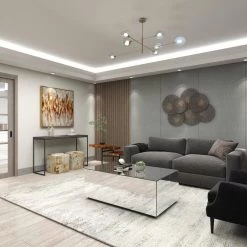 52 in. Black Rectangle Wood Contemporary Console Table by Litton Lane -Outlet Litton Lane Store black litton lane console tables 50434 44 1000