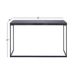 52 in. Black Rectangle Wood Contemporary Console Table by Litton Lane -Outlet Litton Lane Store black litton lane console tables 50434 76 1000