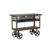 48 in. Black Rectangle Metal Industrial Console Table by Litton Lane
