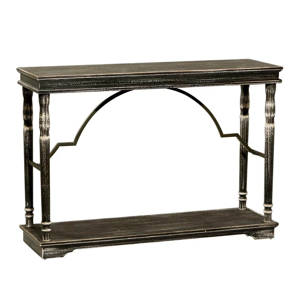 Black Farmhouse Console Table, 47 in. x 15 in. x 33 in. by Litton Lane 3 Black Farmhouse Console Table, 47 in. x 15 in. x 33 in. by Litton Lane