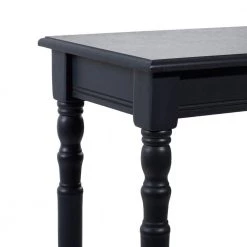 32 in. Black Rectangle Wood Traditional Console Table by Litton Lane -Outlet Litton Lane Store black litton lane console tables 96330 77 1000