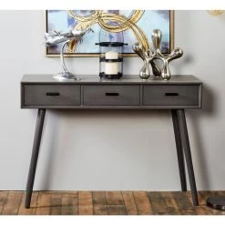 Black Modern Console Table, 42 in. x 15 in. x 29 in. by Litton Lane -Outlet Litton Lane Store black litton lane console tables 96391 31 1000