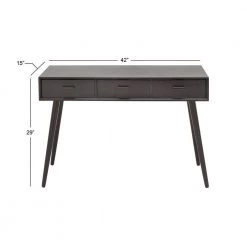 Black Modern Console Table, 42 in. x 15 in. x 29 in. by Litton Lane -Outlet Litton Lane Store black litton lane console tables 96391 76 1000