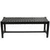 Black Modern Bench 17 in. x 47 in. x 18 in. by Litton Lane