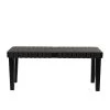 Black Birch Rustic Bench 44 In. x 16 In. x 20In. by Litton Lane -Outlet Litton Lane Store black litton lane dining benches 042244 64 1000
