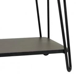 Black Metal Industrial Bench 21 in. x 16 in. x 49 in. by Litton Lane -Outlet Litton Lane Store black litton lane dining benches 042694 44 1000