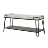 Black Metal Industrial Bench 21 in. x 16 in. x 49 in. by Litton Lane 1 Black Metal Industrial Bench 21 in. x 16 in. x 49 in. by Litton Lane -Outlet Litton Lane Store black litton lane dining benches 042694 64 1000
