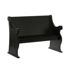 Black Farmhouse Wood Storage Bench 36 in. x 50 in. x 24 in. by Litton Lane