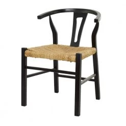 Black Teak Modern Accent Chair by Litton Lane