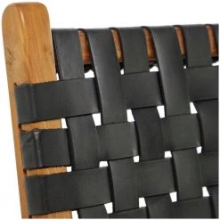 Black Teak Wood Contemporary Dining Chair (Set of 2) by Litton Lane -Outlet Litton Lane Store black litton lane dining chairs 042744 a0 1000