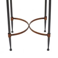 17 in. Black Round Glass End Table by Litton Lane -Outlet Litton Lane Store black litton lane end side tables 041008 fa 1000