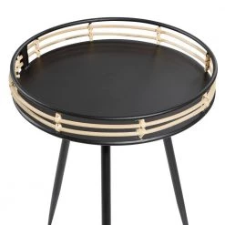 Black Modern Metal Accent Table by Litton Lane -Outlet Litton Lane Store black litton lane end side tables 16586 1f 1000