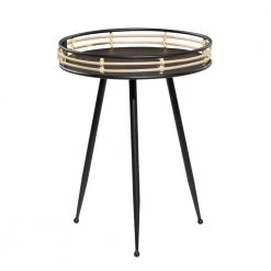 Black Modern Metal Accent Table by Litton Lane -Outlet Litton Lane Store black litton lane end side tables 16586 66 1000