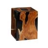 11 in. Black Square Teak Wood End Table by Litton Lane -Outlet Litton Lane Store black litton lane end side tables 42066 64 1000