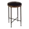 18 in. Black Round Marble End Table by Litton Lane -Outlet Litton Lane Store black litton lane end side tables 80442 64 1000