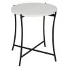 20 in. Black Round Terrazzo End Table by Litton Lane