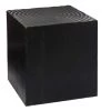 16 in. Black Square Wood Intricately Carved Floral End Table by Litton Lane -Outlet Litton Lane Store black litton lane end side tables 89285 64 1000