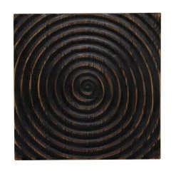 16 in. Black Square Wood Intricately Carved Floral End Table by Litton Lane -Outlet Litton Lane Store black litton lane end side tables 89285 c3 1000