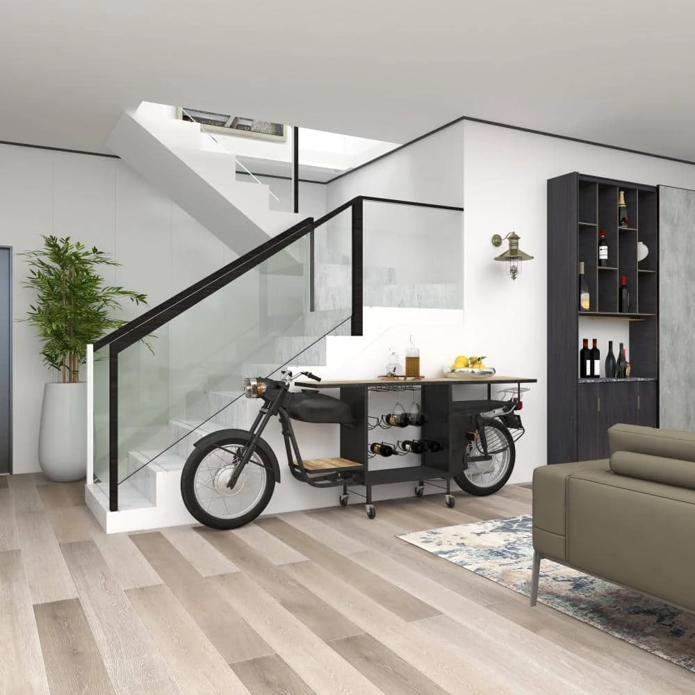 38 in. Black Metal Rustic Motorcycle Bar by Litton Lane 10 38 in. Black Metal Rustic Motorcycle Bar by Litton Lane - Image 8