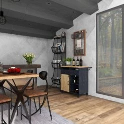 34 in. Black Metal Industrial Kitchen Cart by Litton Lane 26 34 in. Black Metal Industrial Kitchen Cart by Litton Lane -Outlet Litton Lane Store black litton lane kitchen prep tables 43610 44 1000