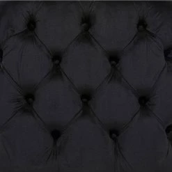 19 in. Black Traditional Velvet Stool by Litton Lane -Outlet Litton Lane Store black litton lane ottomans 90676 44 1000