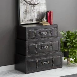 Black Wood Traditional Chest by Litton Lane -Outlet Litton Lane Store black litton lane sideboards buffet tables 55735 31 1000