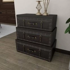 Black Wood Traditional Chest by Litton Lane -Outlet Litton Lane Store black litton lane sideboards buffet tables 55735 44 1000