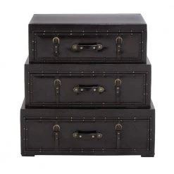 Black Wood Traditional Chest by Litton Lane