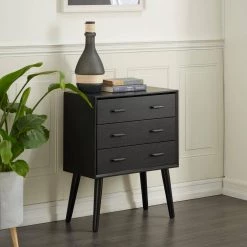 Black Wood Modern Chest by Litton Lane -Outlet Litton Lane Store black litton lane sideboards buffet tables 96394 31 1000